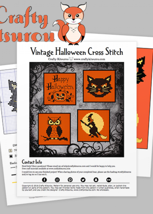 Vintage Halloween Cross Stitch – Crafty Kitsurou