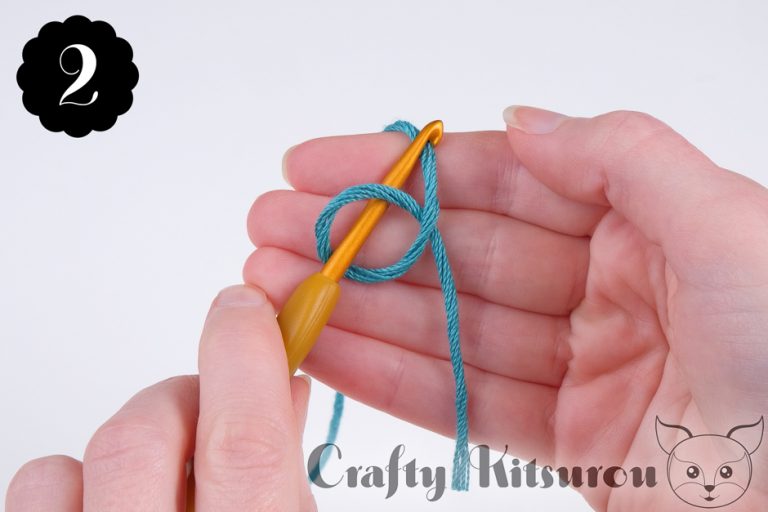 How to Crochet a Magic Ring (Left Handed) Crafty Kitsurou